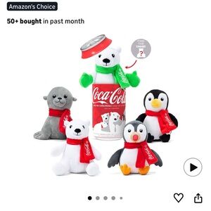 Coca Cola Plush Toy Collection - White, Gray, Black, Green
